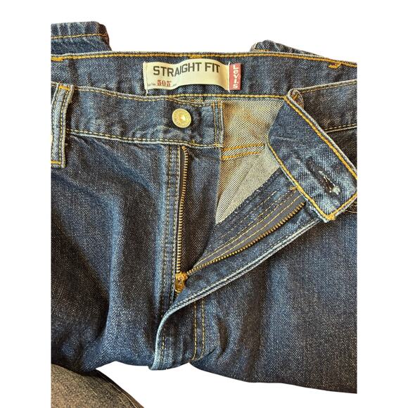 LEVI'S Dark Wash 505 Straight Shorts Jorts Men's Size 40 - Picture 7 of 9